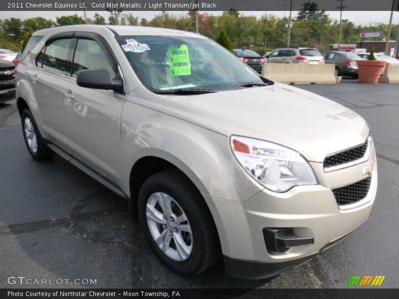 Gold Mist Metallic / Light Titanium/Jet Black 2011 Chevrolet Equinox LS