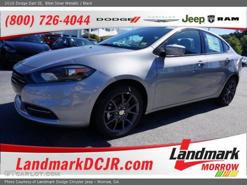 Billet Silver Metallic / Black 2016 Dodge Dart SE