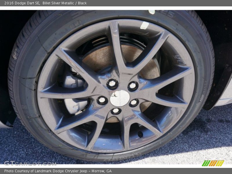 Billet Silver Metallic / Black 2016 Dodge Dart SE