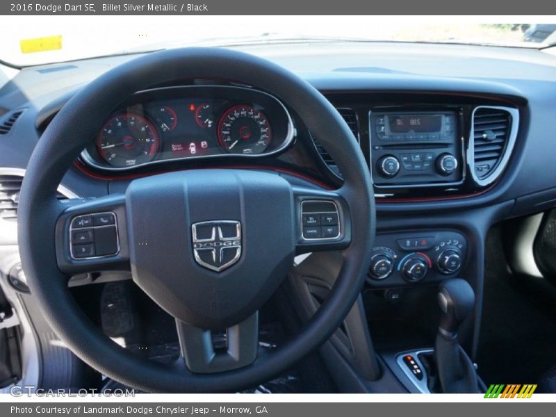 Billet Silver Metallic / Black 2016 Dodge Dart SE