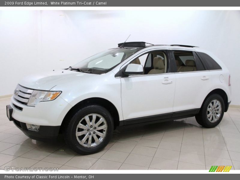 White Platinum Tri-Coat / Camel 2009 Ford Edge Limited