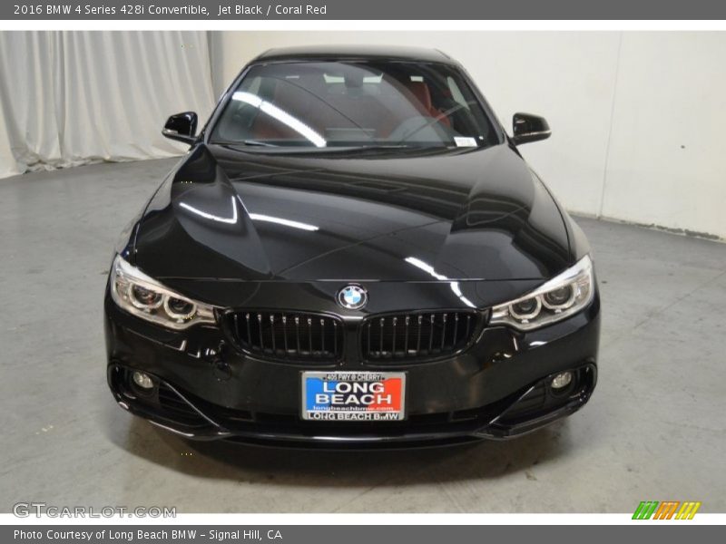Jet Black / Coral Red 2016 BMW 4 Series 428i Convertible