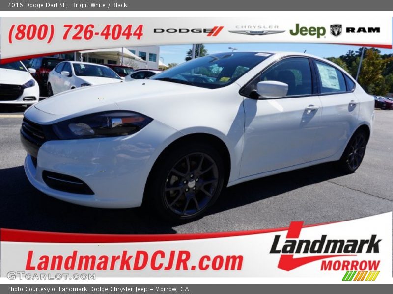 Bright White / Black 2016 Dodge Dart SE