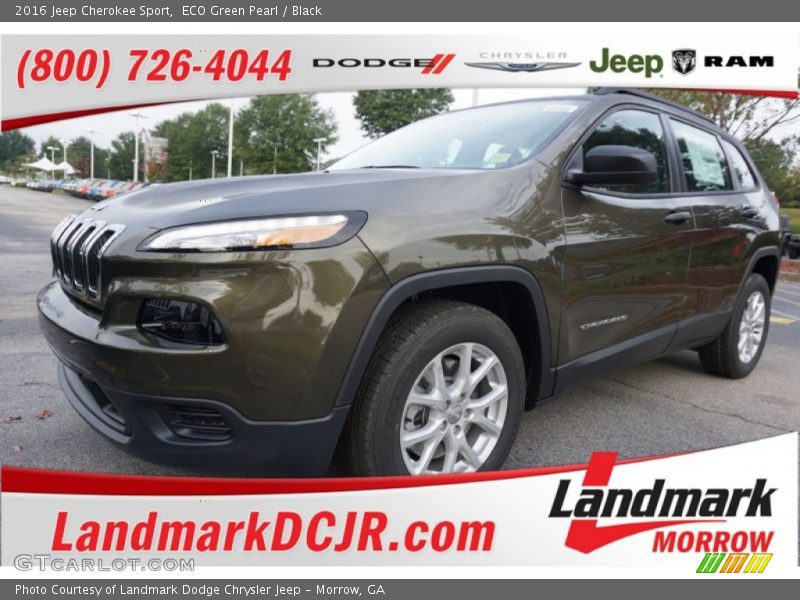 ECO Green Pearl / Black 2016 Jeep Cherokee Sport