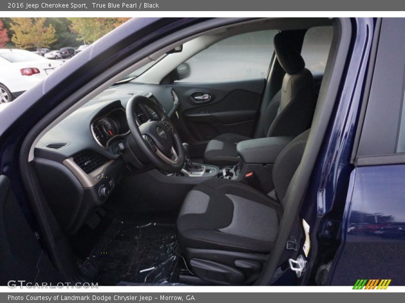True Blue Pearl / Black 2016 Jeep Cherokee Sport