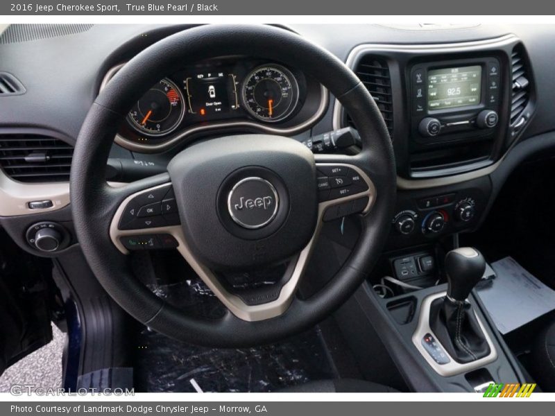 True Blue Pearl / Black 2016 Jeep Cherokee Sport