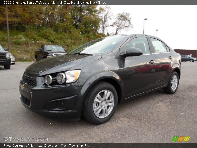 Nightfall Gray Metallic / Jet Black/Brick 2016 Chevrolet Sonic LT Sedan