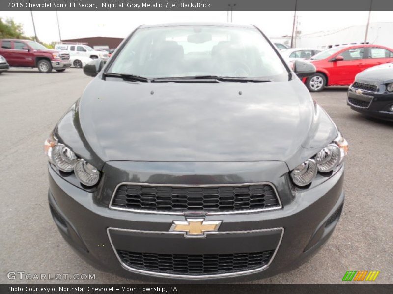 Nightfall Gray Metallic / Jet Black/Brick 2016 Chevrolet Sonic LT Sedan