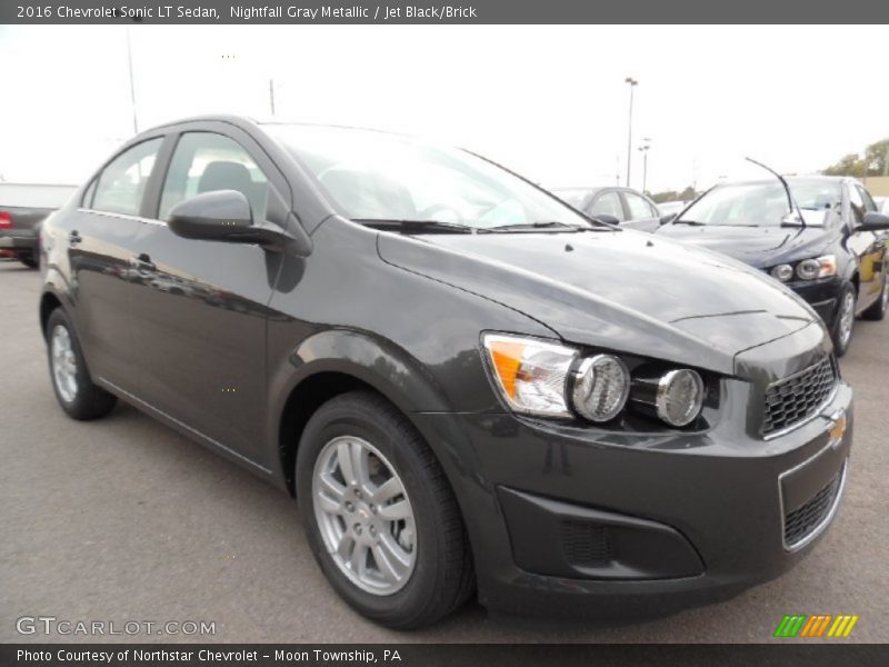 Nightfall Gray Metallic / Jet Black/Brick 2016 Chevrolet Sonic LT Sedan