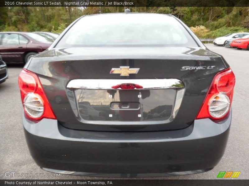 Nightfall Gray Metallic / Jet Black/Brick 2016 Chevrolet Sonic LT Sedan
