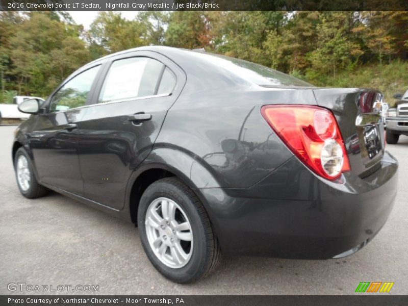 Nightfall Gray Metallic / Jet Black/Brick 2016 Chevrolet Sonic LT Sedan