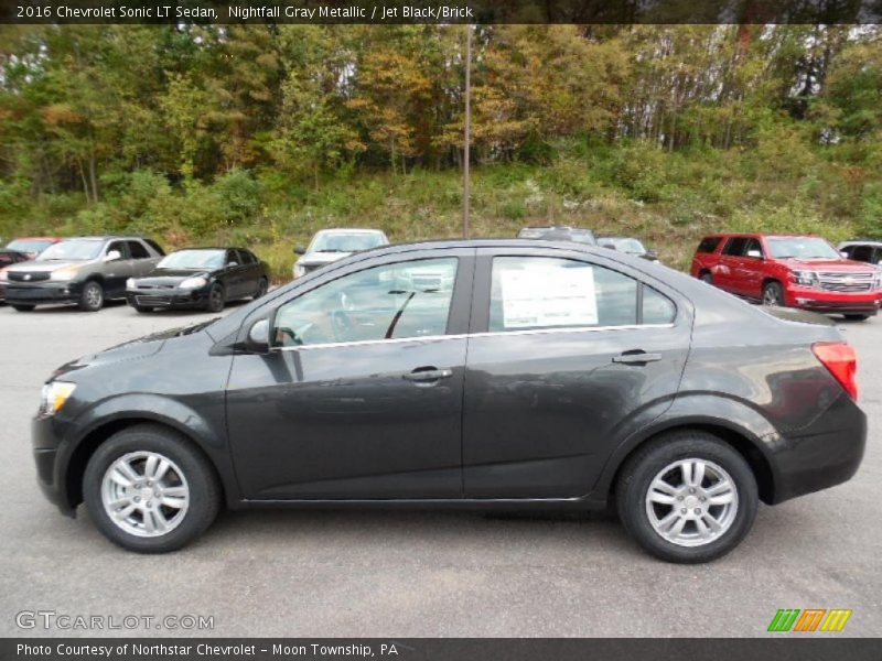 Nightfall Gray Metallic / Jet Black/Brick 2016 Chevrolet Sonic LT Sedan