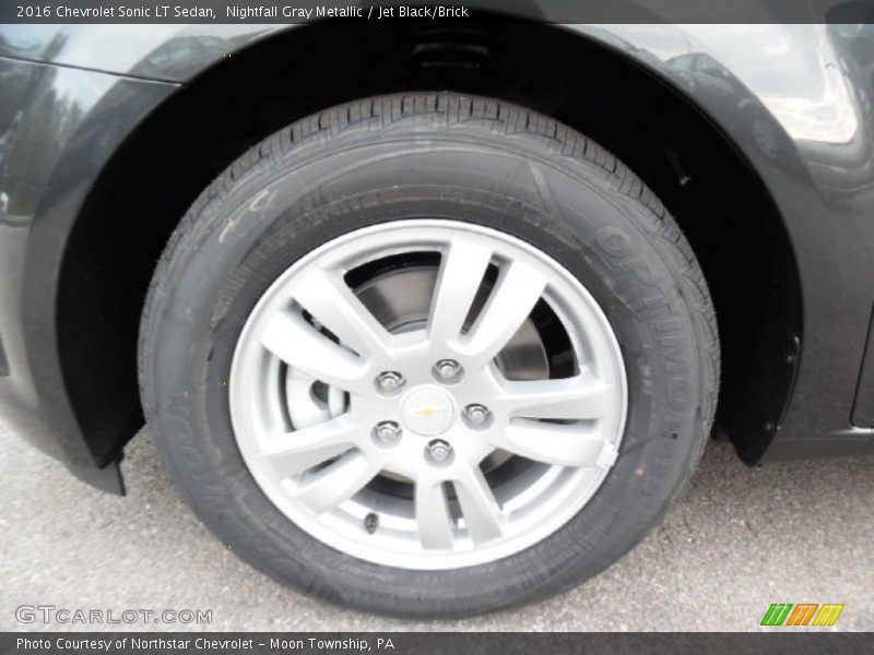 Nightfall Gray Metallic / Jet Black/Brick 2016 Chevrolet Sonic LT Sedan