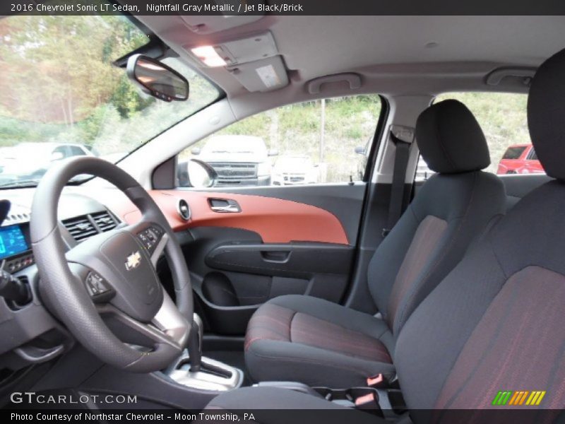 Nightfall Gray Metallic / Jet Black/Brick 2016 Chevrolet Sonic LT Sedan