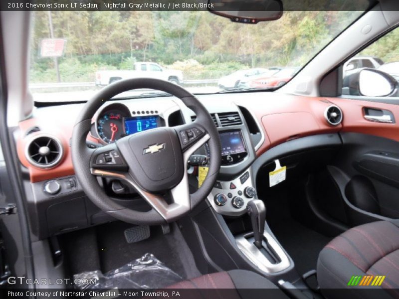 Nightfall Gray Metallic / Jet Black/Brick 2016 Chevrolet Sonic LT Sedan