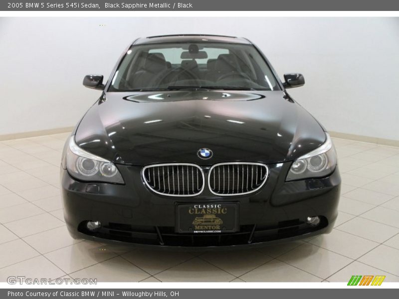 Black Sapphire Metallic / Black 2005 BMW 5 Series 545i Sedan