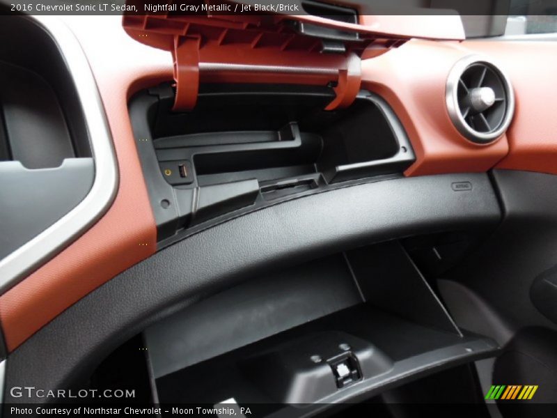Nightfall Gray Metallic / Jet Black/Brick 2016 Chevrolet Sonic LT Sedan