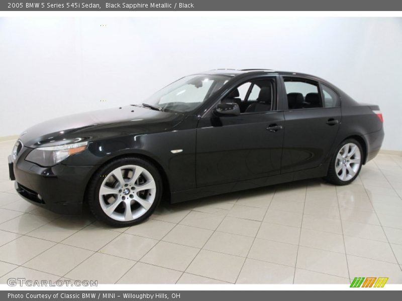 Black Sapphire Metallic / Black 2005 BMW 5 Series 545i Sedan