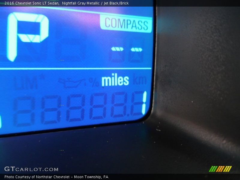 Nightfall Gray Metallic / Jet Black/Brick 2016 Chevrolet Sonic LT Sedan