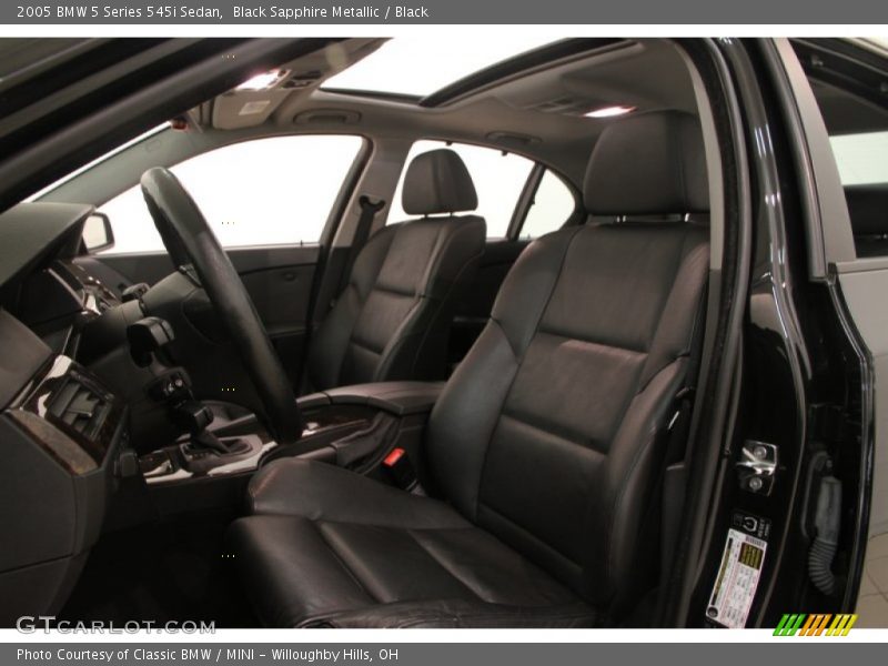 Black Sapphire Metallic / Black 2005 BMW 5 Series 545i Sedan