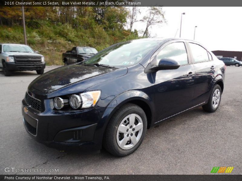 Blue Velvet Metallic / Jet Black/Dark Titanium 2016 Chevrolet Sonic LS Sedan