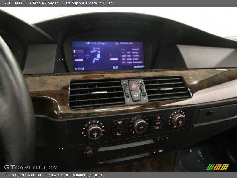 Black Sapphire Metallic / Black 2005 BMW 5 Series 545i Sedan