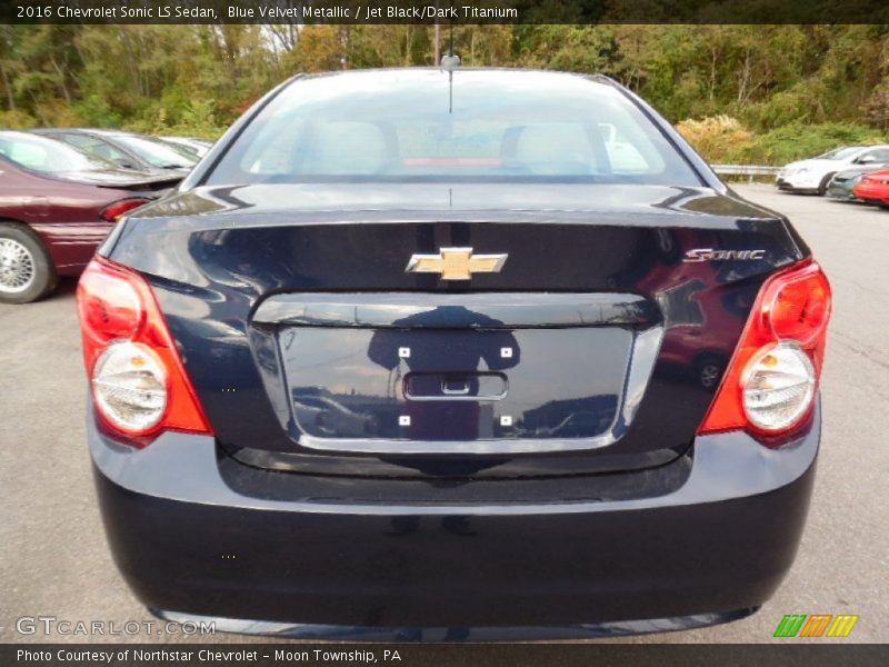 Blue Velvet Metallic / Jet Black/Dark Titanium 2016 Chevrolet Sonic LS Sedan