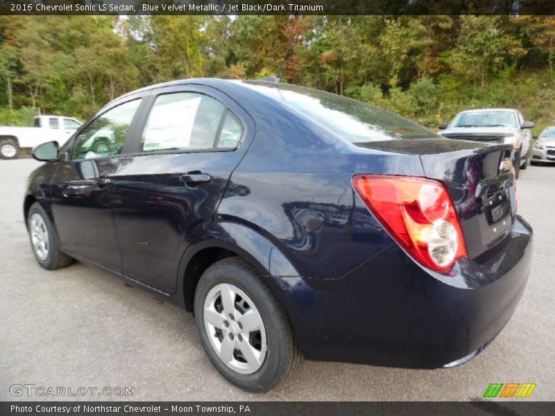 Blue Velvet Metallic / Jet Black/Dark Titanium 2016 Chevrolet Sonic LS Sedan