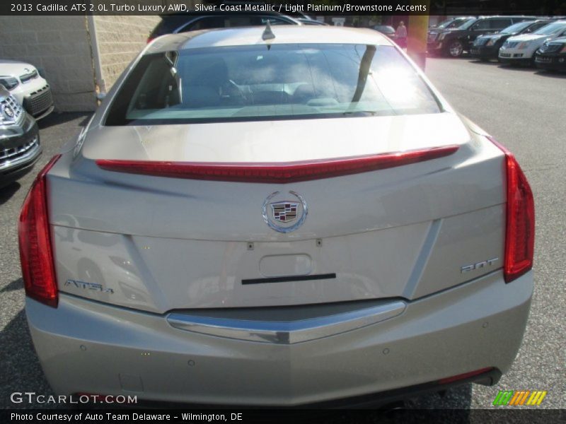 Silver Coast Metallic / Light Platinum/Brownstone Accents 2013 Cadillac ATS 2.0L Turbo Luxury AWD