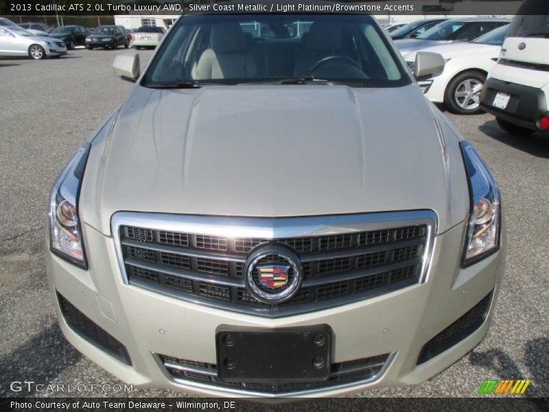Silver Coast Metallic / Light Platinum/Brownstone Accents 2013 Cadillac ATS 2.0L Turbo Luxury AWD