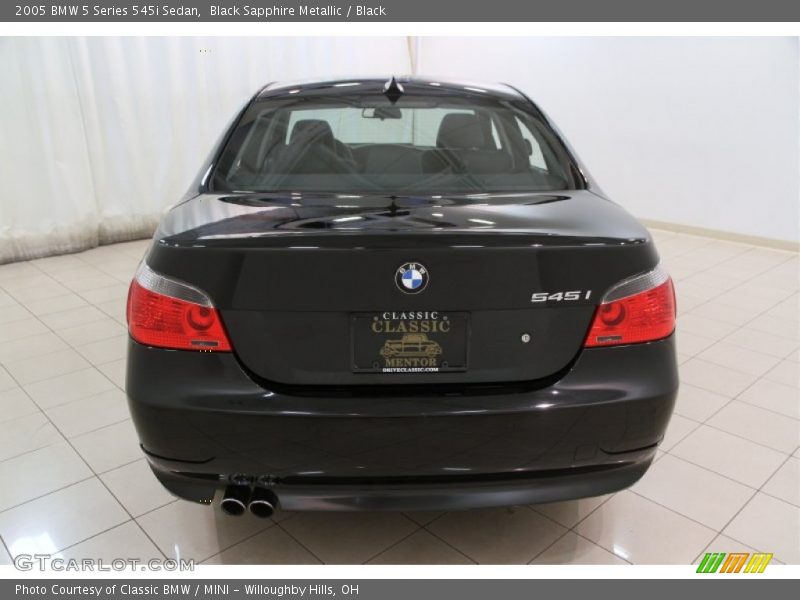 Black Sapphire Metallic / Black 2005 BMW 5 Series 545i Sedan