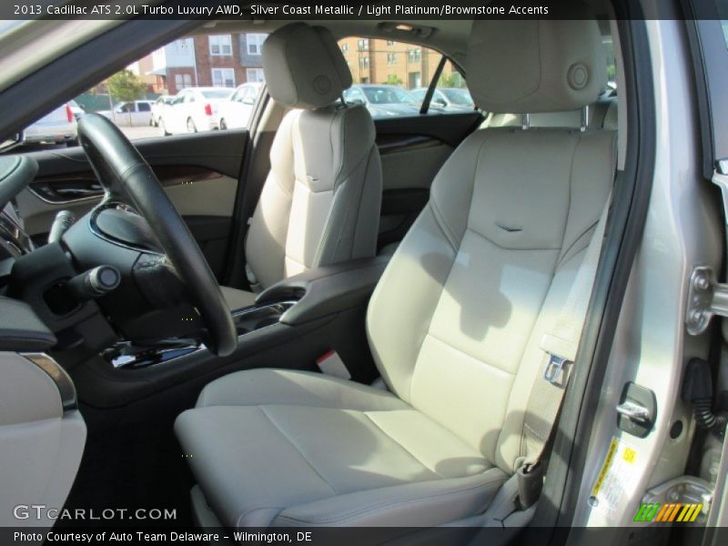 Silver Coast Metallic / Light Platinum/Brownstone Accents 2013 Cadillac ATS 2.0L Turbo Luxury AWD