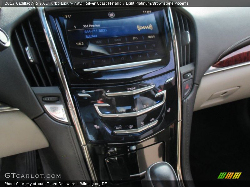 Silver Coast Metallic / Light Platinum/Brownstone Accents 2013 Cadillac ATS 2.0L Turbo Luxury AWD