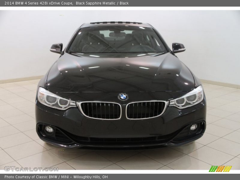 Black Sapphire Metallic / Black 2014 BMW 4 Series 428i xDrive Coupe