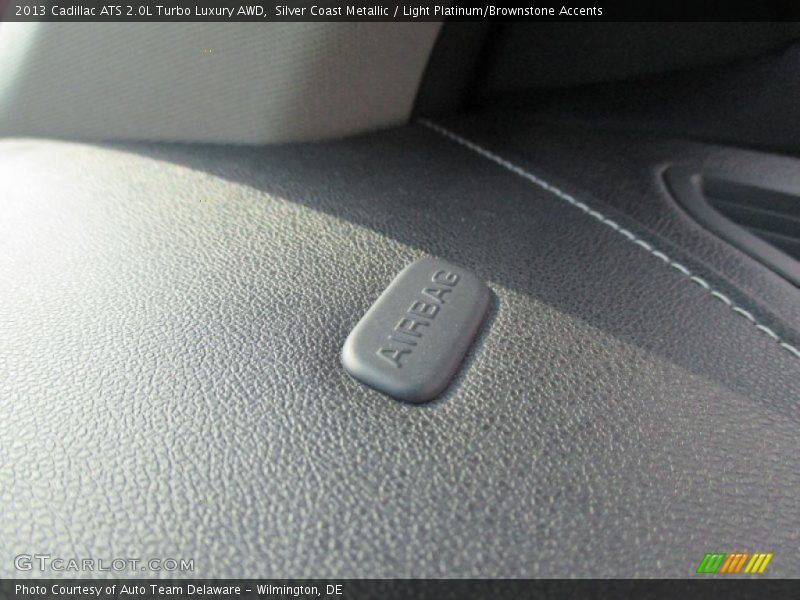 Silver Coast Metallic / Light Platinum/Brownstone Accents 2013 Cadillac ATS 2.0L Turbo Luxury AWD