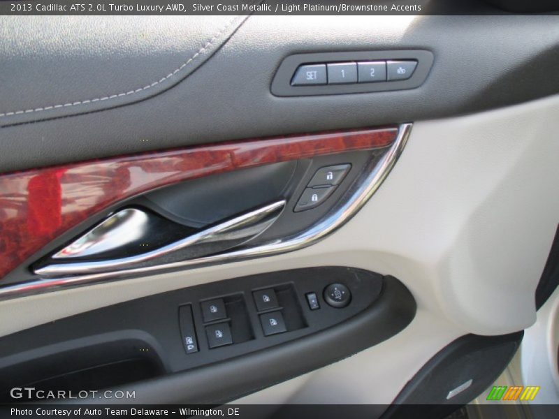 Silver Coast Metallic / Light Platinum/Brownstone Accents 2013 Cadillac ATS 2.0L Turbo Luxury AWD
