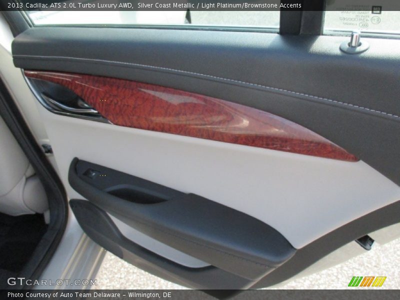 Silver Coast Metallic / Light Platinum/Brownstone Accents 2013 Cadillac ATS 2.0L Turbo Luxury AWD