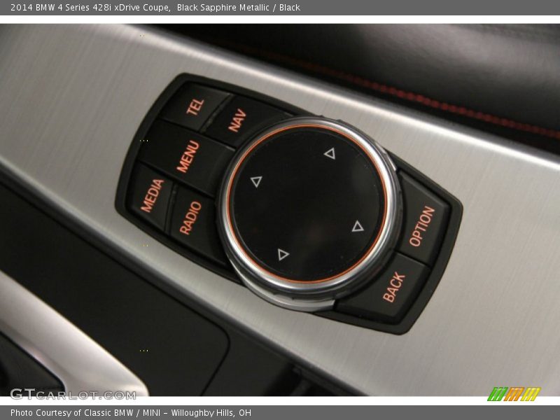 Black Sapphire Metallic / Black 2014 BMW 4 Series 428i xDrive Coupe