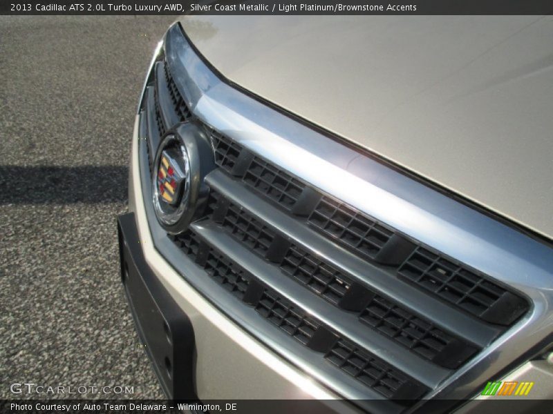 Silver Coast Metallic / Light Platinum/Brownstone Accents 2013 Cadillac ATS 2.0L Turbo Luxury AWD