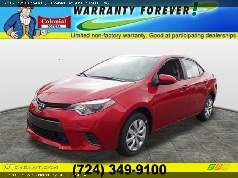 Barcelona Red Metallic / Steel Gray 2016 Toyota Corolla LE