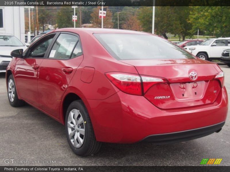 Barcelona Red Metallic / Steel Gray 2016 Toyota Corolla LE