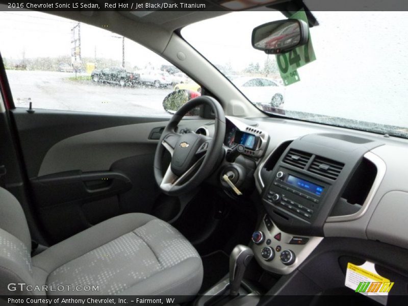 Red Hot / Jet Black/Dark Titanium 2016 Chevrolet Sonic LS Sedan