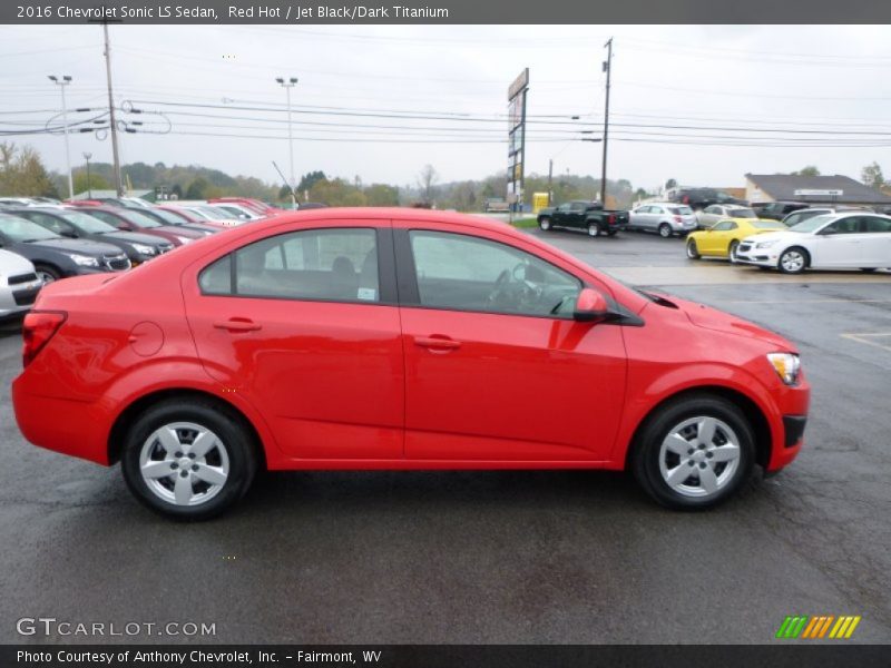 Red Hot / Jet Black/Dark Titanium 2016 Chevrolet Sonic LS Sedan