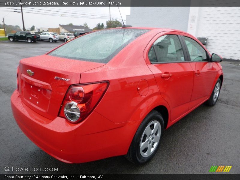 Red Hot / Jet Black/Dark Titanium 2016 Chevrolet Sonic LS Sedan
