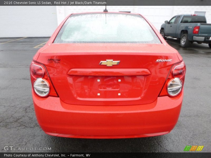Red Hot / Jet Black/Dark Titanium 2016 Chevrolet Sonic LS Sedan