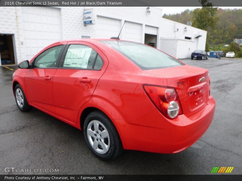 Red Hot / Jet Black/Dark Titanium 2016 Chevrolet Sonic LS Sedan
