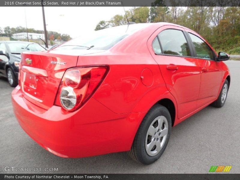 Red Hot / Jet Black/Dark Titanium 2016 Chevrolet Sonic LS Sedan