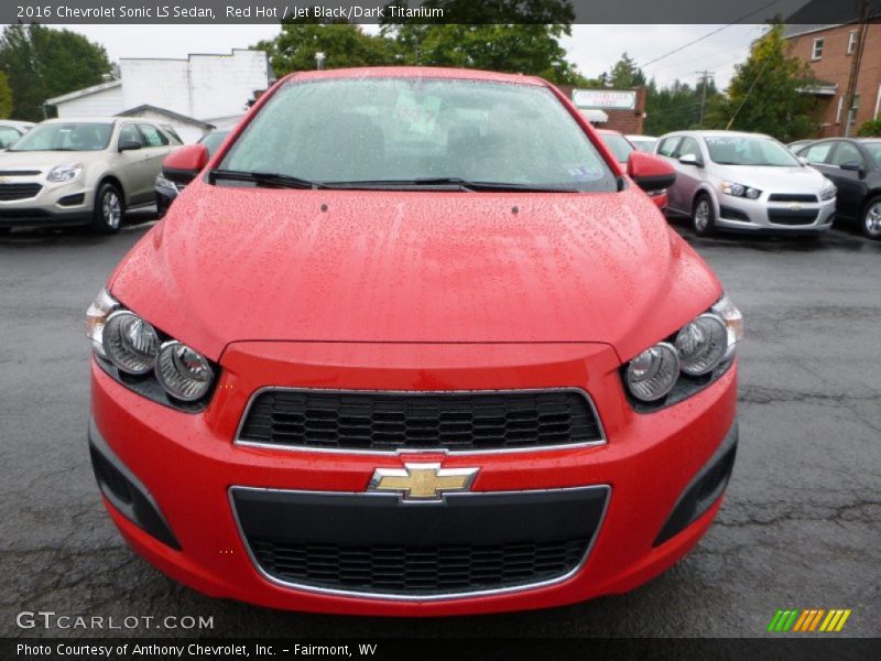 Red Hot / Jet Black/Dark Titanium 2016 Chevrolet Sonic LS Sedan