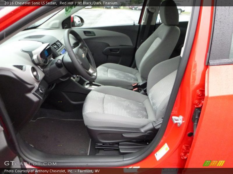 Red Hot / Jet Black/Dark Titanium 2016 Chevrolet Sonic LS Sedan
