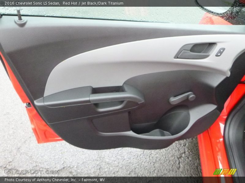 Red Hot / Jet Black/Dark Titanium 2016 Chevrolet Sonic LS Sedan